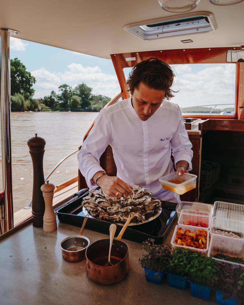 huitres et fruits de mer sur la Garonne